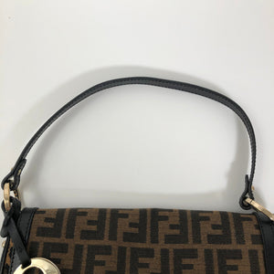 Fendi – Leopardprint zucca canvas skuldertaske