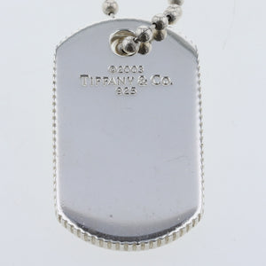 Tiffany&Co coin edge dog tag vedhæng halskæde