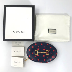 Gucci horsebit polka dot læder møntpung