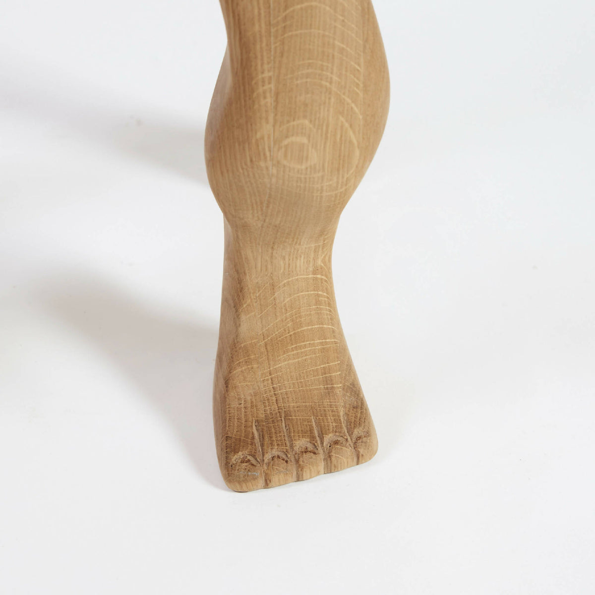 Fodsidebord med skuffe i egetræ