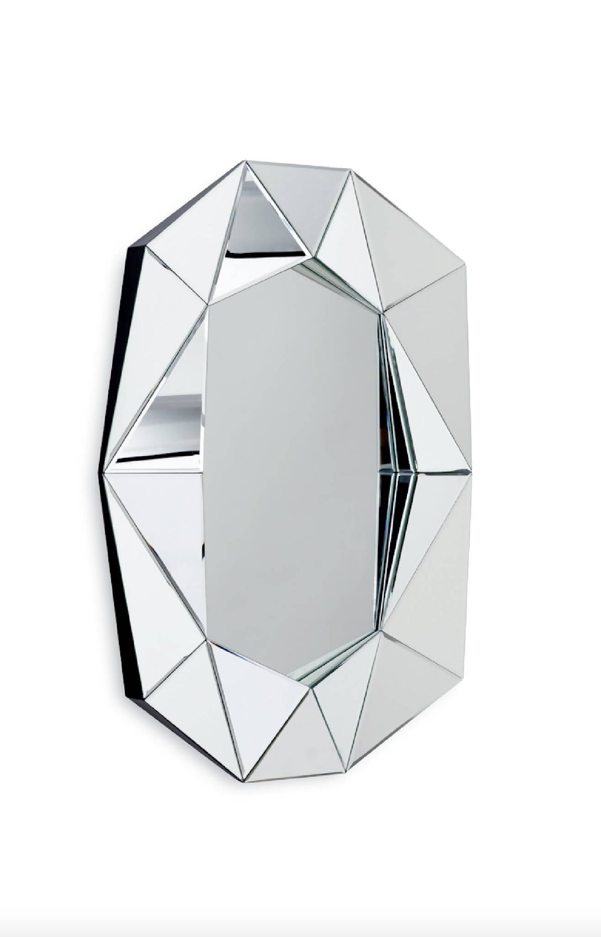 Diamond spejl Large - Sølv