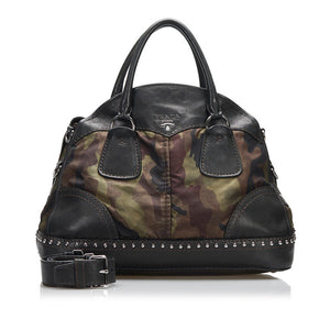 Prada – Camouflage tessuto nylon bowler bag