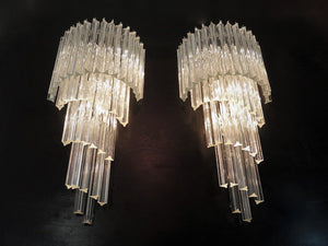 Murano - Wall lamps - 41 prisms - Clear - SPLISH