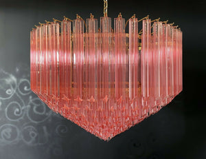 Murano Lysekrone - Spids - 265 prismer - Rosa - SPLISH