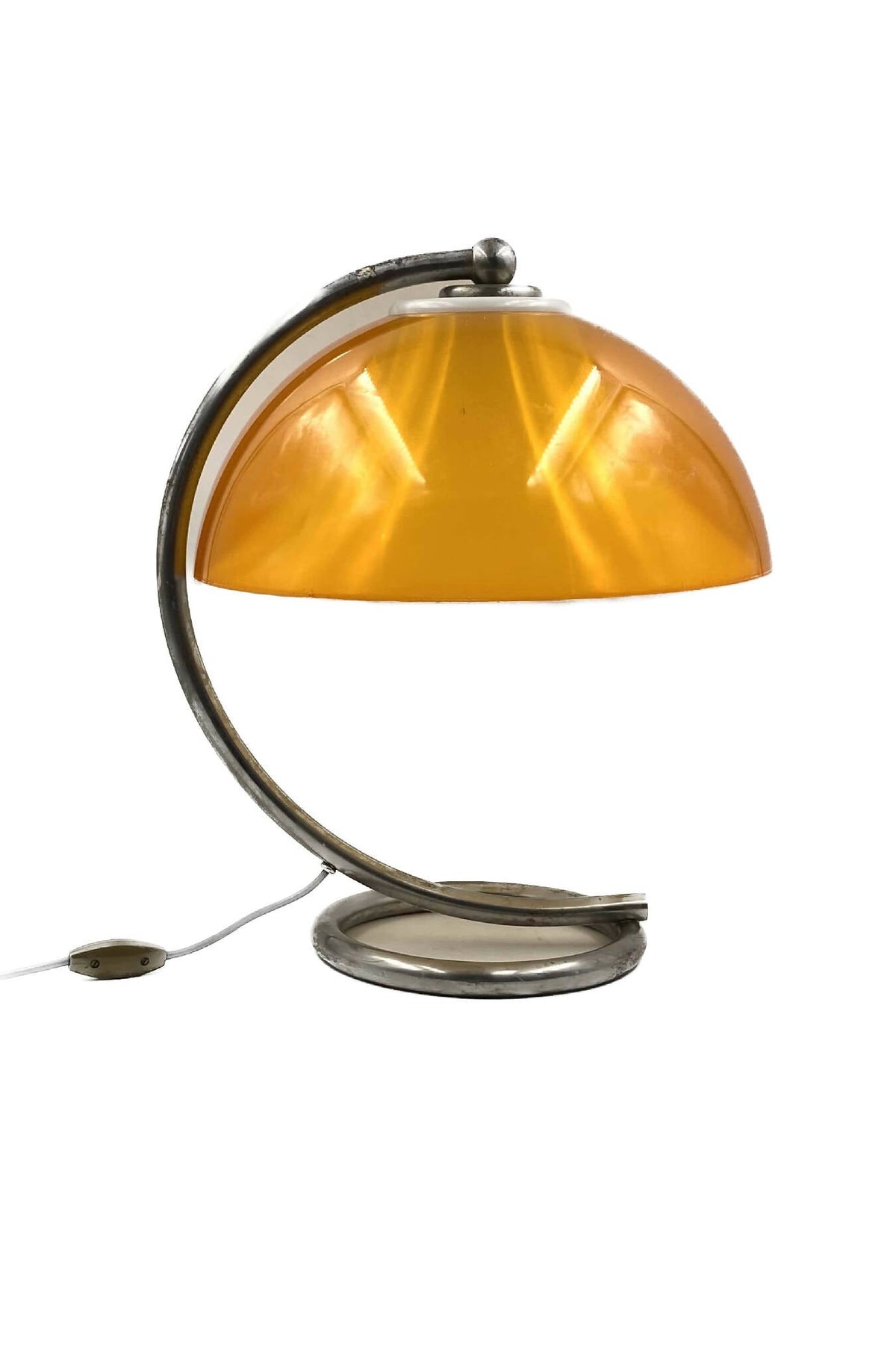 Space age gul bordlampe, Frankrig 1960&#39;erne