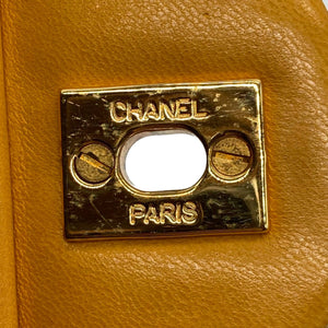 Chanel – Lille klassisk dobbelt flap bag i gul