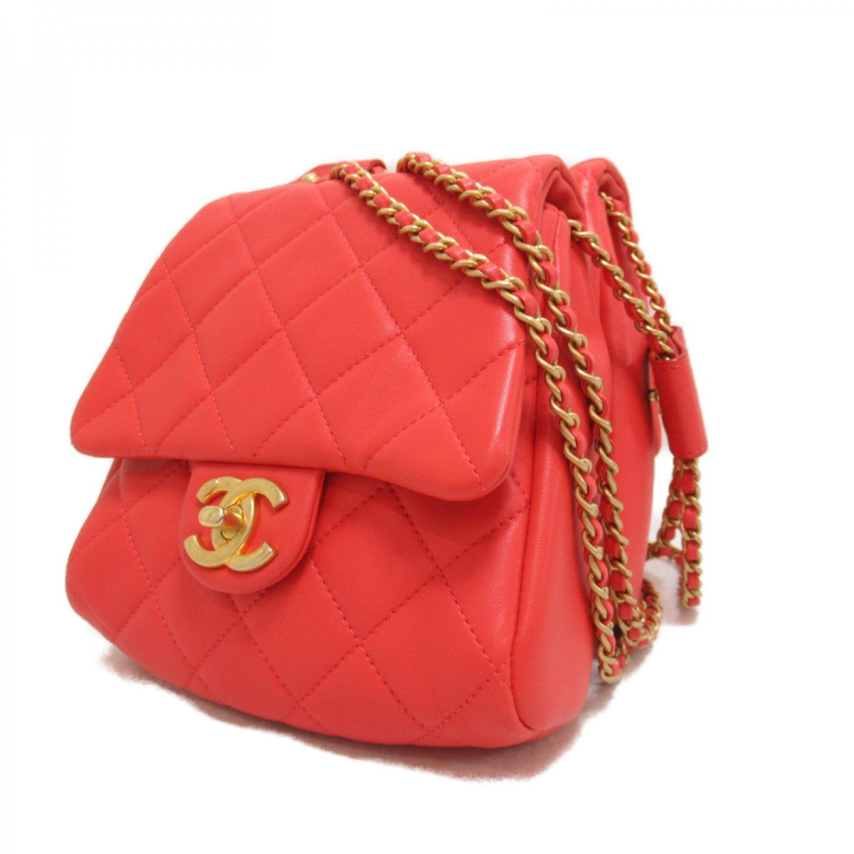 Piping legetøj Modsatte Chanel – Rød quiltet læder chain flap taske - SPLISH