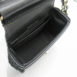Chanel – Sort matelass mini flap taske