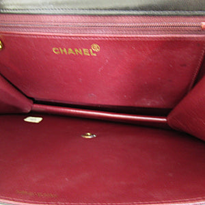 Chanel – Sort quiltet single flap bag i læder