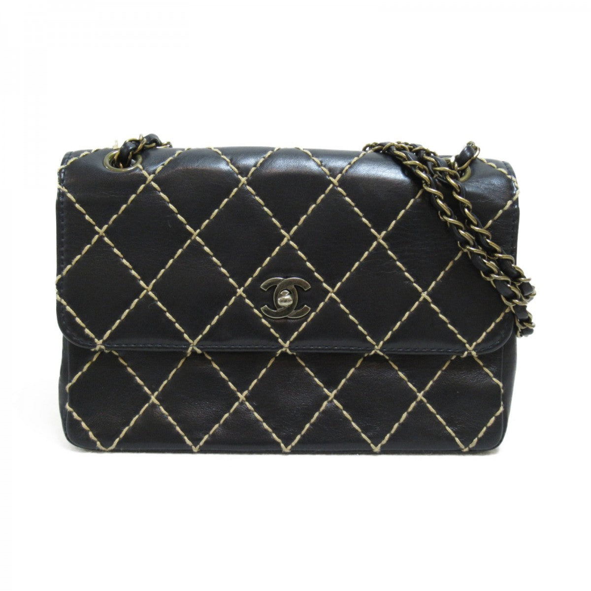 Chanel – Sort wild læder taske -