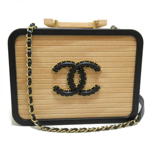 Chanel – Brun vanity case i bøgetræ