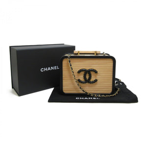 Chanel – Brun vanity case i bøgetræ