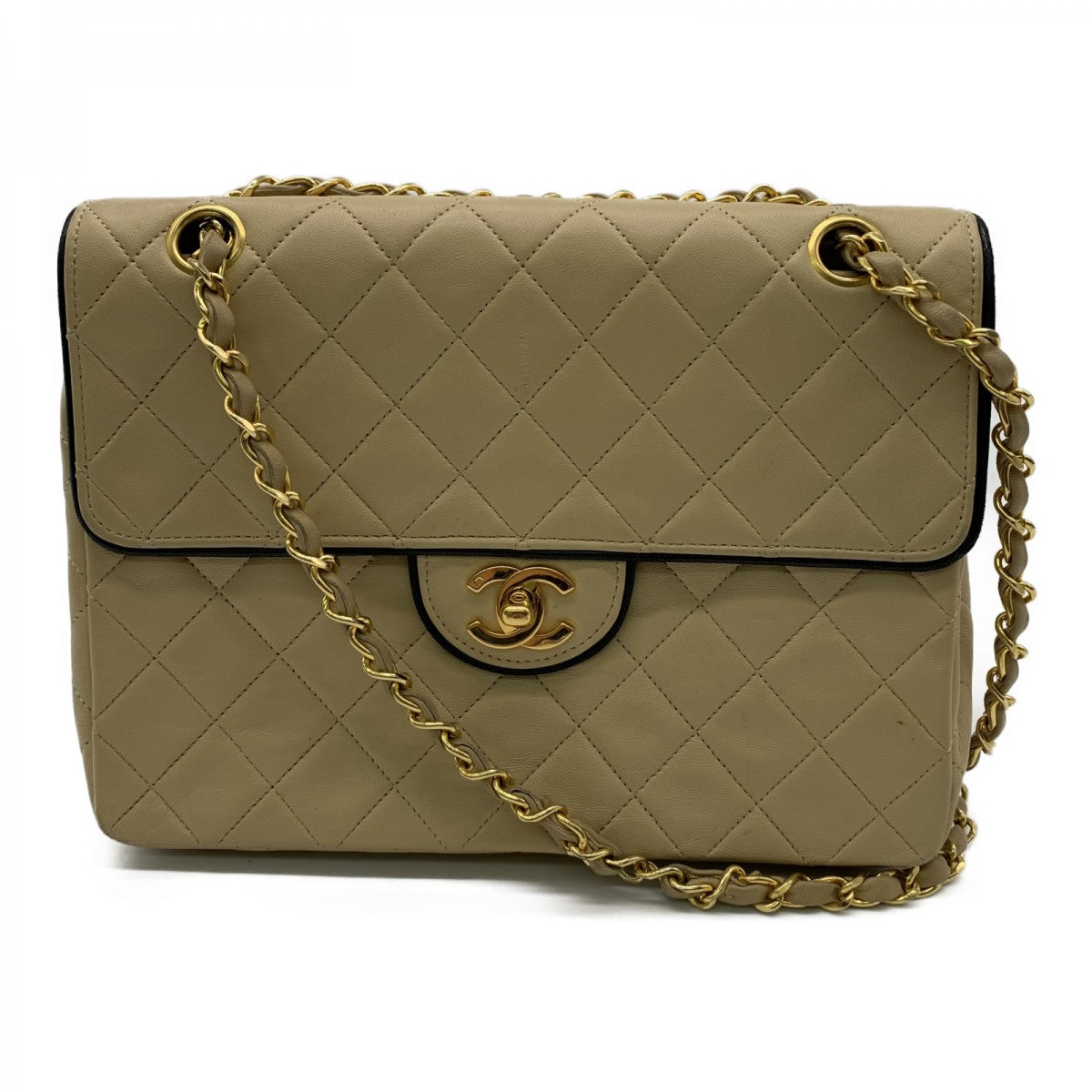 cc quilted leather single flap SPLISH