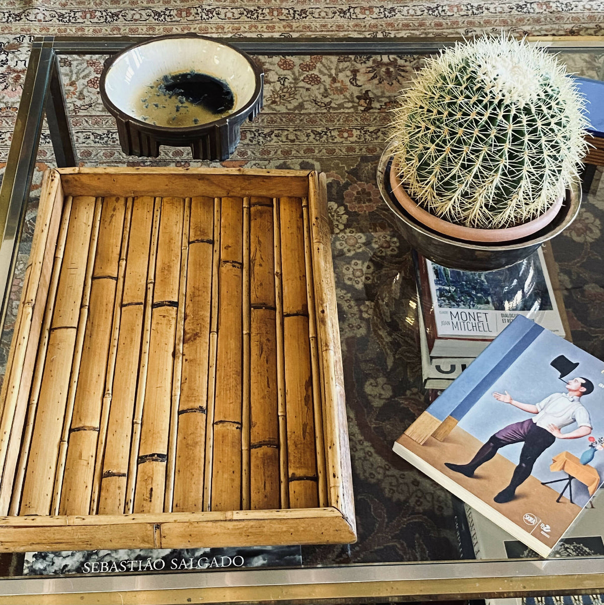 Hollywood regency stor bambusbakke, Italien 1970&#39;erne