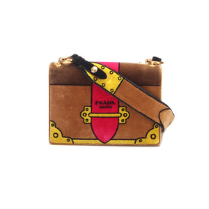 Prada velluto ricamo cahier taske - SPLISH