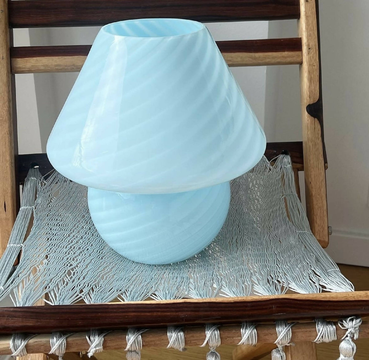 Blå Murano – Mushroom lampe - SPLISH