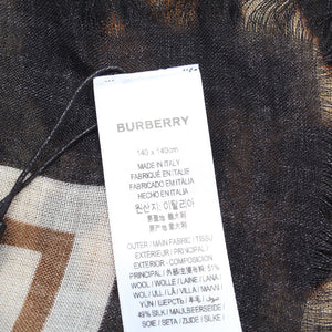 Burberry – Brun leopard print tørklæde