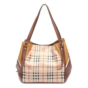 Køb Burberry I Brun haymarket check canterbury tote taske 