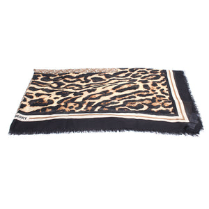 Burberry – Brun leopard print tørklæde