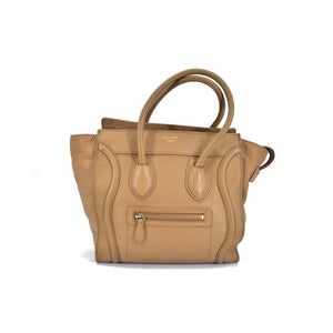 Shop Celine læder bagage taske kalveskind beige -