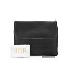 Dior læder logo clutch taske