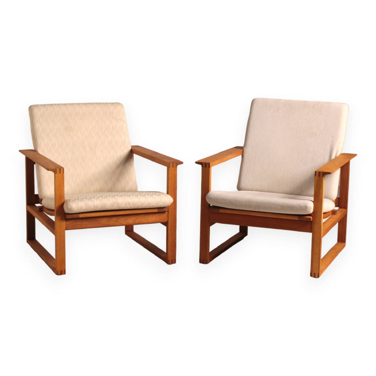 Børge Mogensen – 2 x lænestole i eg (Slædestolen)