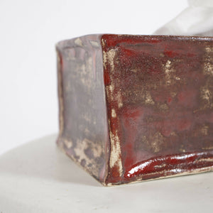 Ceramic napkin box - Red
