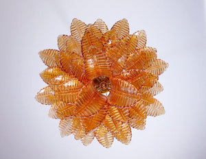 Murano Lysekrone - 52 glasblade - Rav - SPLISH