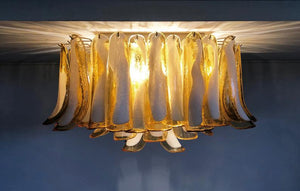 Murano Loftslampe - 64 Kronblade - Karamel - SPLISH