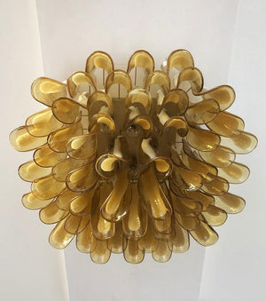 Murano Loftslampe - 64 Kronblade - Karamel - SPLISH