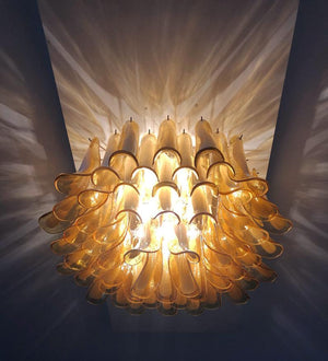 Murano Loftslampe - 64 Kronblade - Karamel - SPLISH