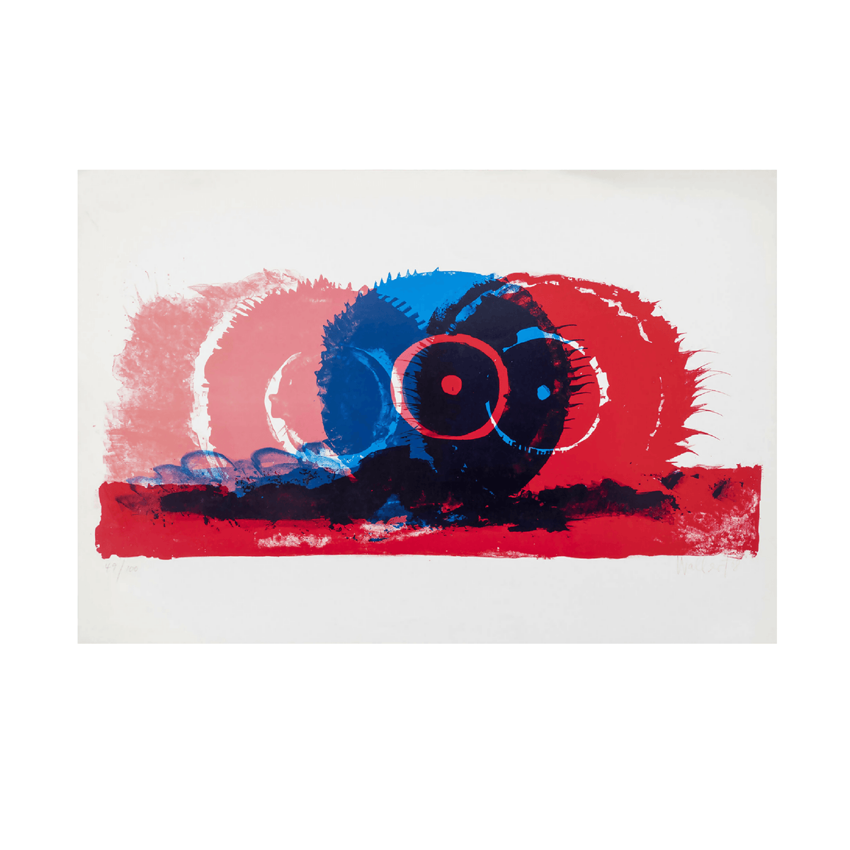 Uden titel – Et litografi af Dieter Wallert