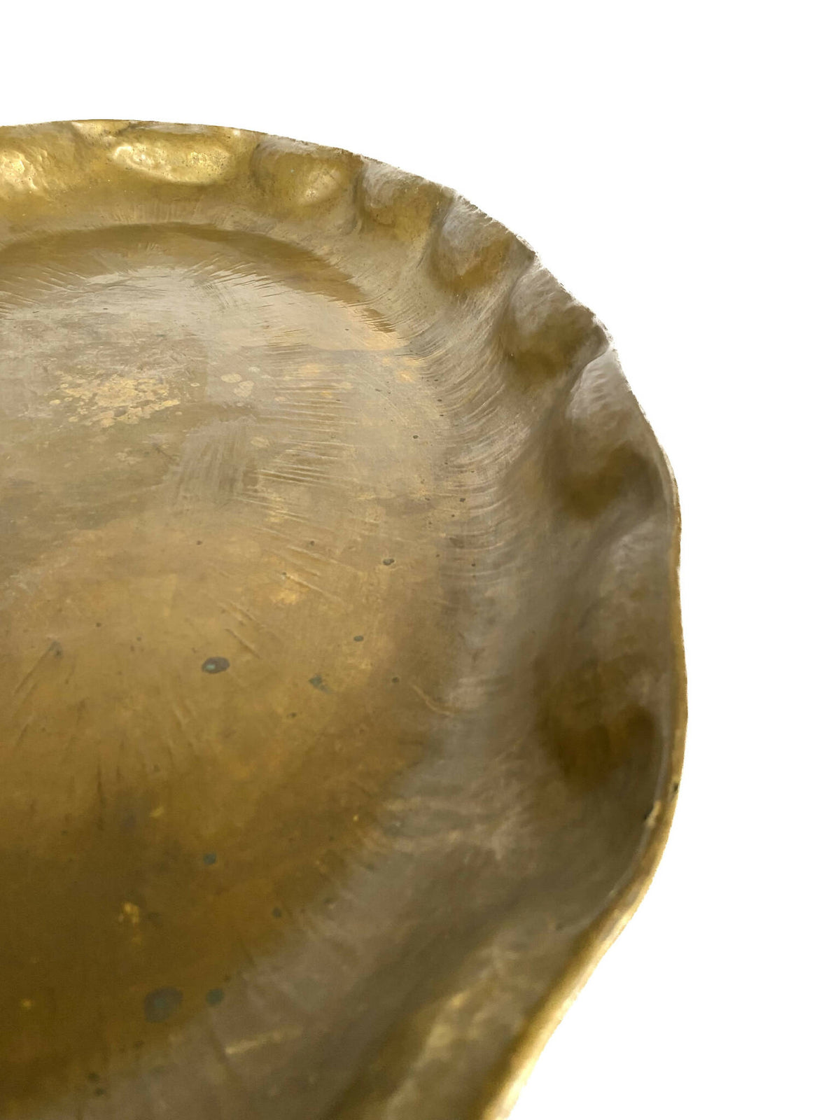 Monumentalt centerpiece/bakke i messing, Italien 1970&#39;erne