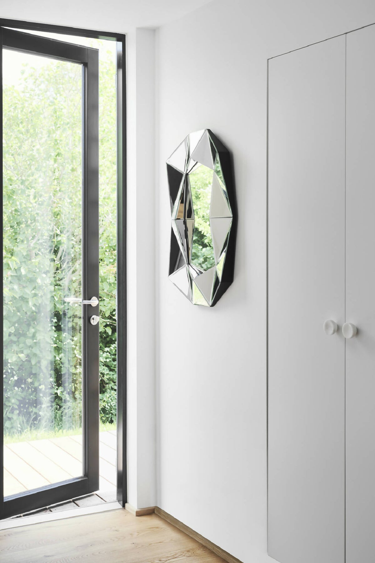 Diamond - spejl - sølv - Small