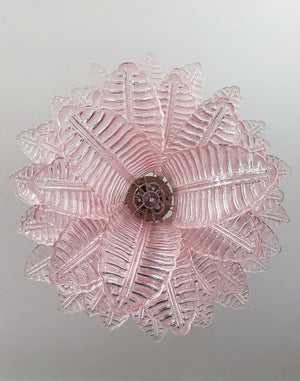 Murano lysekrone - 52 blade - Rosa - SPLISH