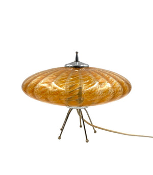 Murano orange UFO bordlampe