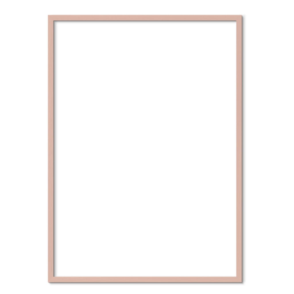 Rose ramme i massivt træ med minimalistisk design. Håndlavet i Italien og fås i 10 smukke farver. Perfekt til plakater og billeder.