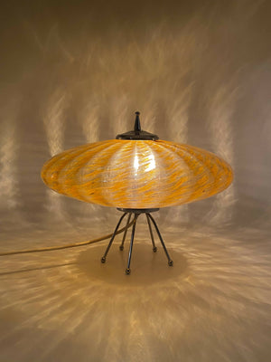 Murano orange UFO bordlampe