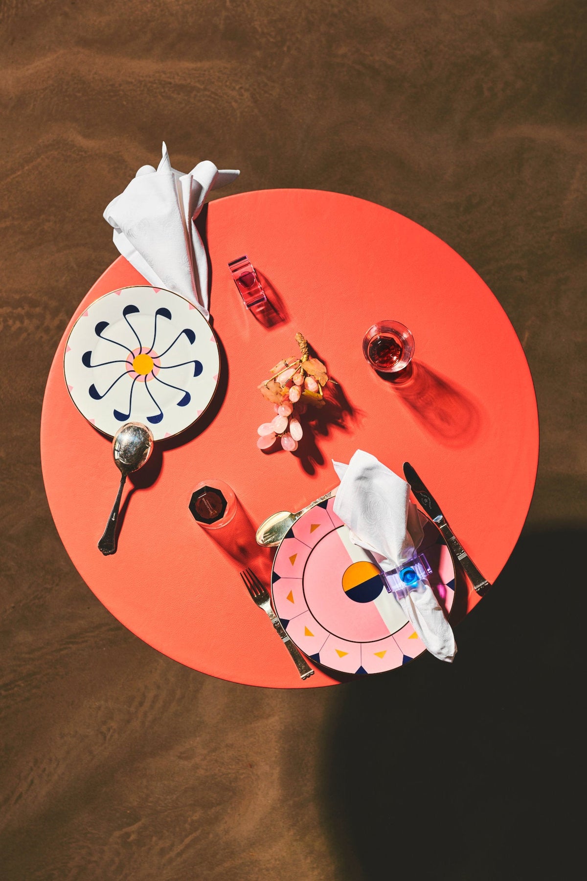 Shelby - Par Servietringe - Rose/lilla &amp; lilla/blå/gul - SPLISH