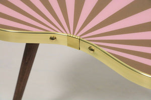 Lille Side Table, Pink/Taupe