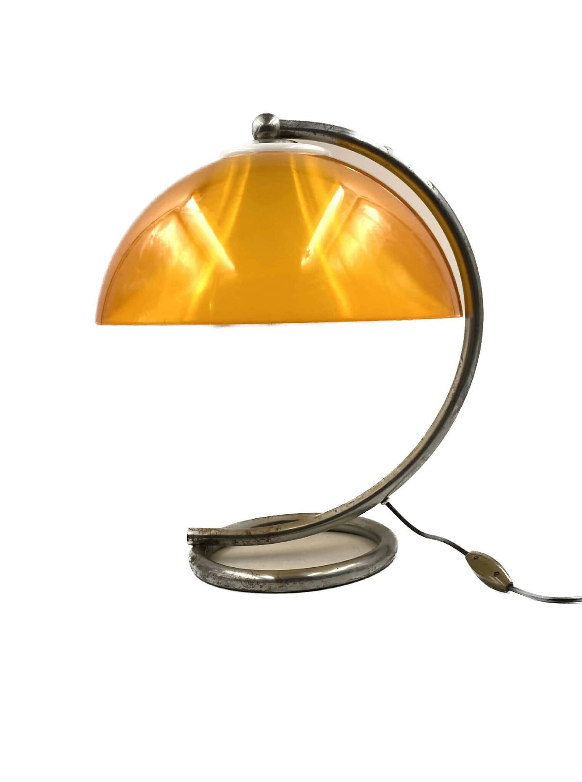 Space age gul bordlampe, Frankrig 1960&#39;erne