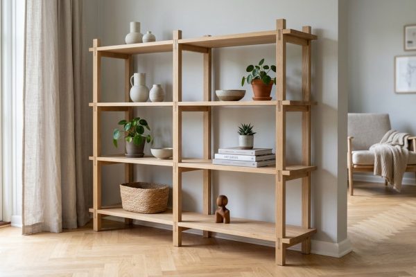 Byg en funktionel opbevaringsreol uden en eneste skrue