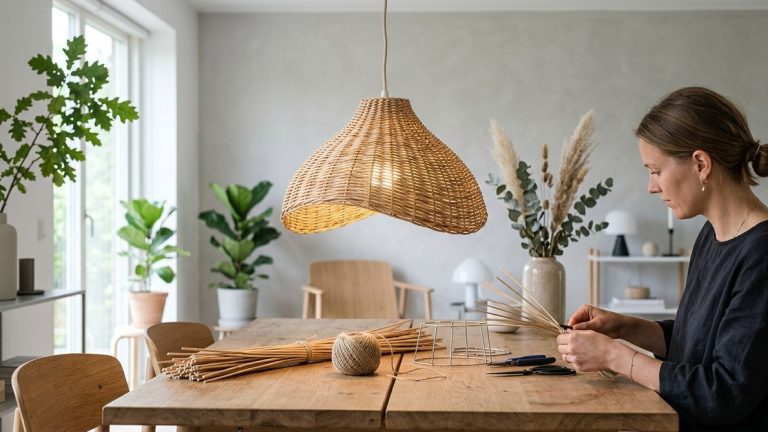 Lav dine egne designerlampeskærme med naturmaterialer