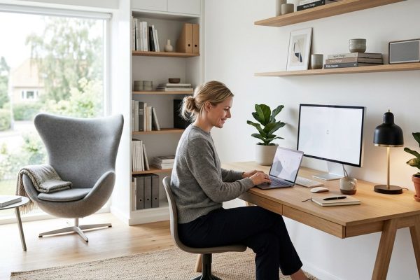 Sådan indretter du et multifunktionelt hjemmekontor med skandinavisk elegance
