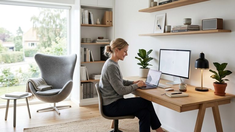 Sådan indretter du et multifunktionelt hjemmekontor med skandinavisk elegance