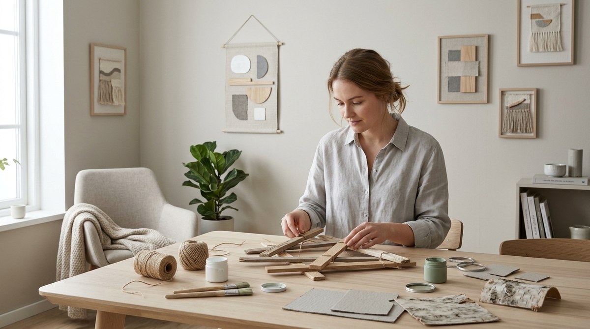 Lav dine egne skandinaviske vægdekorationer med genbrugsmaterialer