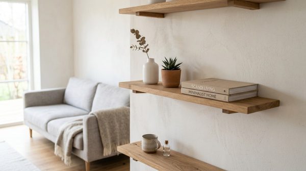 Sådan laver du dine egne minimalistiske skandinaviske hylder med genbrugsmaterialer
