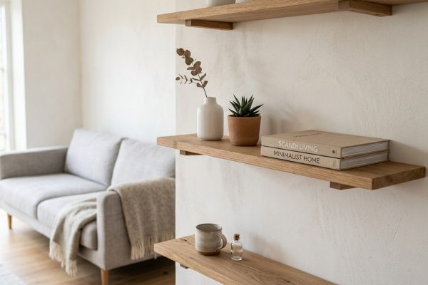 Sådan laver du dine egne minimalistiske skandinaviske hylder med genbrugsmaterialer