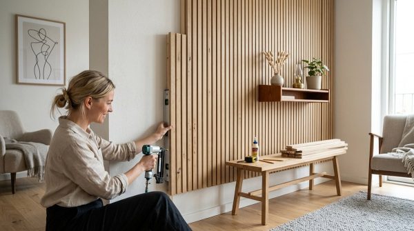 Sådan laver du dine egne skandinaviske minimalistiske vægpaneler med genbrugsmaterialer