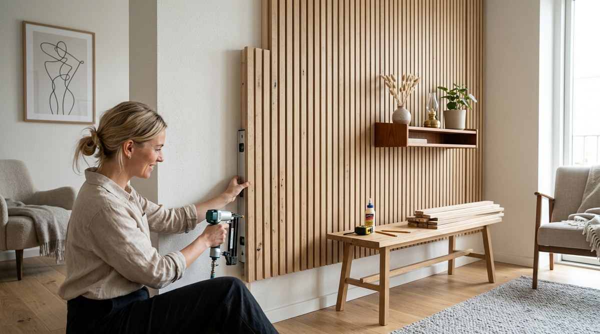 Sådan laver du dine egne skandinaviske minimalistiske vægpaneler med genbrugsmaterialer